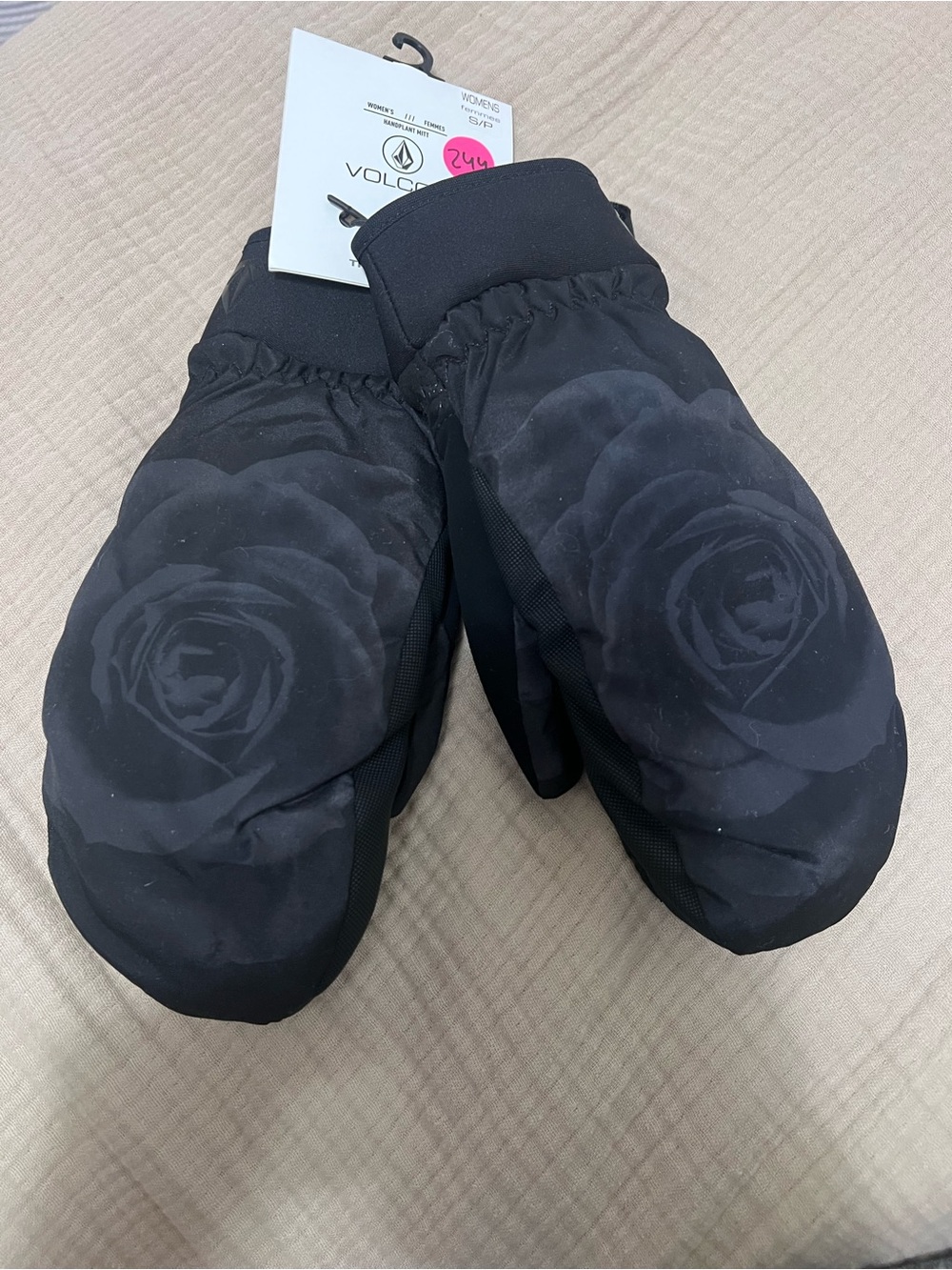 Volcom Handplant Mitt roses and skulls